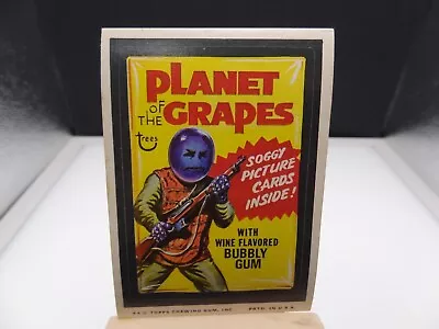 1974 Wacky Packages Series 11 Planet Of The Grapes Sticker Tan Back • $5