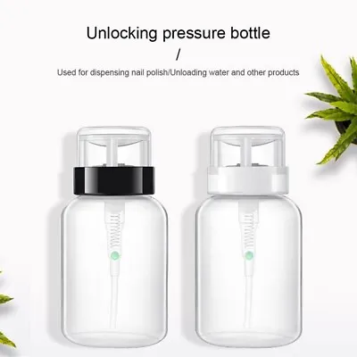 £3.44 • Buy 200ml Empty Nail Polish Remover Alcohol Liquid Press Pumping Dispenser Bottle
