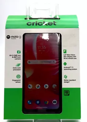 Cricket Wireless Motorola Moto G Power (2022) 64GB Prepaid Phone Dark Grove NEW • $55