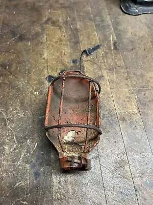 Vintage Electric Steampunk Industrial Shop Light Lamp Fixture Cage Shade Parts • $19.99