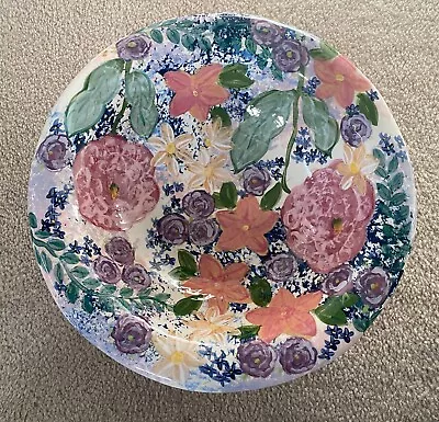 LESAL Ceramics Lisa Lindberg Van Nortwick Floral Bowl Large • $40