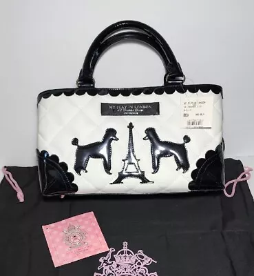 Brighton My Flat In London Rare Poodles Pari Chamber Sm Tote Leather Handbag Nwt • $289