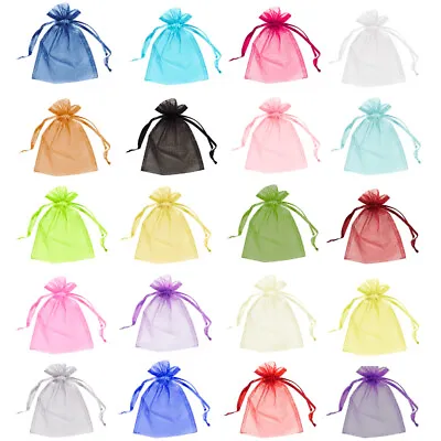 £3.40 • Buy 10 & 25 Organza Bags Wedding Favour Party Jewellery Pouches Mesh Drawstring Gift