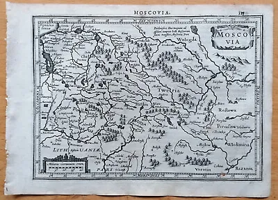 Russia Moscow Lithuania - Original Map Mercator - 1651 • $125