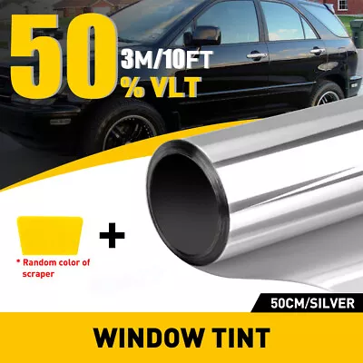 £12.49 • Buy One Way Mirror Window Film Reflective Home Privacy Solar Tint Foil Glass Sticker