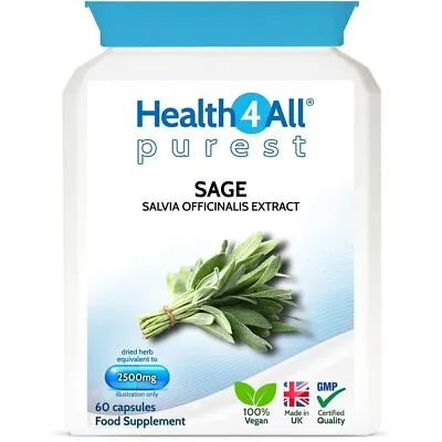 Sage Strong 2500mg Capsules & Tablets | HOT FLUSHES And NIGHT SWEATS | MENOPAUSE • £8.99