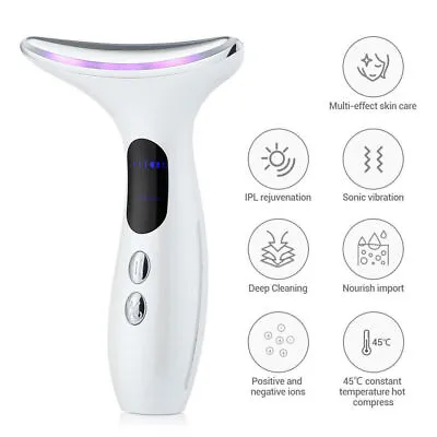 Microcurrent Skin Tightening Lifting Device LED Face Neck Facial Beauty Machine • £3.99