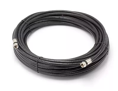 100 Feet Black - Solid Copper Coax Cable - RG6 Coaxial Cable With Connectors... • $45.55