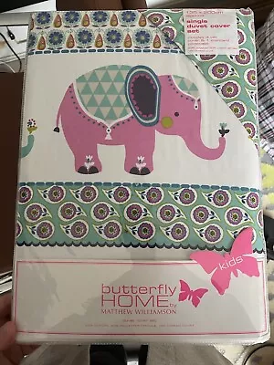 Matthew Williamson Kids Bedding Elephant Parade Single Duvet Cover Set • £12.50