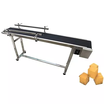 59 *7.8  Electric PVC Belt Conveyor With Double Guardrail Adjustable Speed 110V • $394.80