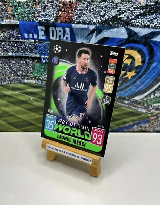 Topps Match Attax Extra 2021/22 Lionel Messi PSG Out Of This World Foil Card • £5.75