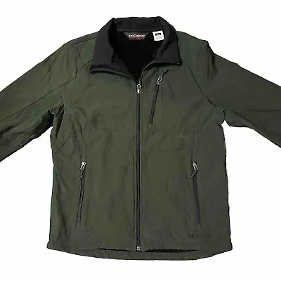 Black Diamond Double Diamond Green Softshell Fleece Lined Zip Jacket Sz Medium • $34.99