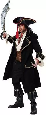 California Costume DELUXE PIRATE CAPTAIN / ADULT Men Halloween Outfit 01397 • $40.41