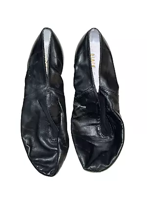 Bloch Black Leather Slip On Dance Jazz Hip Hop Shoes Mens Womens Adult 9.5 9 1/2 • $9.99