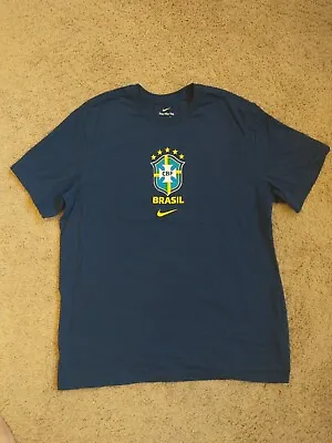 $34.99 • Buy Nike CBF Brazil Soccer Team T-Shirt 2022 World Cup Qatar XL DH7585-490
