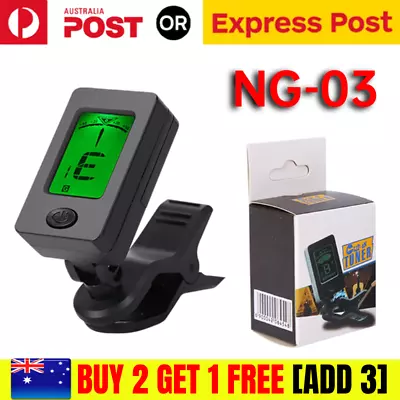 NEW Digital Chromatic LCD Clip-On Tuner For Guitar Ukulele Violin Acoustic AU • $11.99