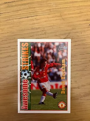 DAVID BECKHAM Futera ROOKIE 1997 Awesome Strikes Manchester United Card #55 • £0.99