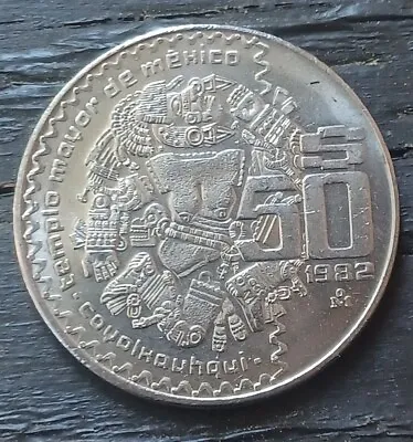 MEXICO - 50 Peso 1982 - Coyolxauhqui Commemorative Coin KM#490  • $5