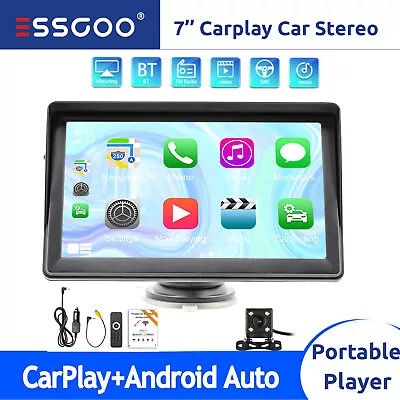 Touchscreen 7'' Apple CarPlay Android Auto BT Car Truck GPS Navigation USB + CAM • $66.95