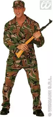 Mens Army Soldier Action Military Camouflage Fancy Dress Size XL Upto 48  Inch • £34.99