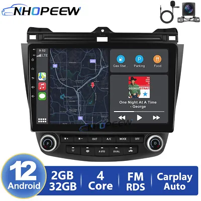 32GB Android 12 Apple Carplay Car Radio GPS Head Unit For Honda Accord 2003-2007 • $229.99
