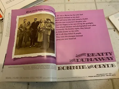 Motion Picture Herald Magazine 1967 Rare Double Page Ad Bonnie And. Clyde • $10