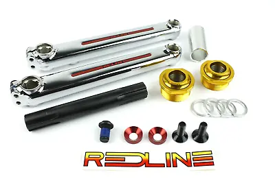 Redline Flight BMX Crank Set Chrome-Moly 175mm With Gold Euro Bottom Bracket • $299