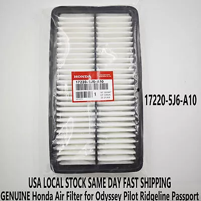 Genuine Honda Air Filter For Odyssey Pilot Ridgeline Passport 17220-5J6-A10 • $19.99