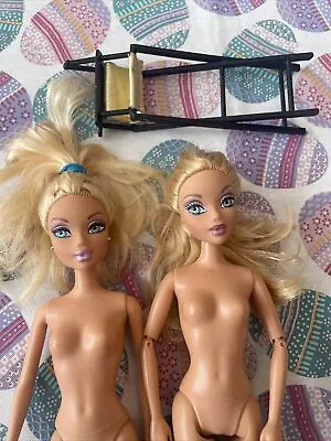 Beautiful My Scene Barbie Dolls W/Chair 12” Gorgeous Blonde Hair No Clothes-(P) • $12