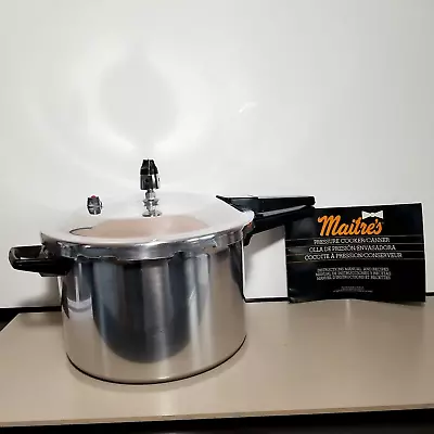 Maitre's 8 Qt Aluminum Pressure Cooker From Brazil Great Condition • $59