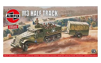 Airfix Vintage M3 Half-Track 1:76 Scale Plastic Model Kit A02318V • $14.99