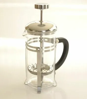 Coffee Plunger In Stainless Steel Glass Cafetiere Ground Filter Press  • £8.99