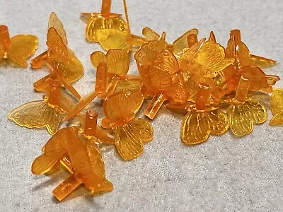 Lot Of 25 Butterfly Lights Bulbs For Ceramic Christmas Tree Orange Colors • $6.99