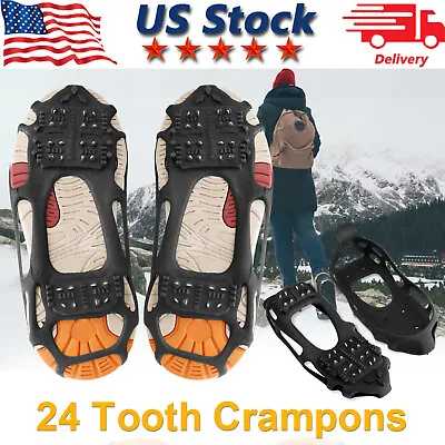 Anti Slip Ice Crampons Micro Spikes Ice Cleats For Boots Hike Shoes Snow Grips • $13.95