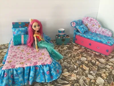 Barbie Or Ever After High.furniture Bedroom Set:Bedsofalamp:Meeshell Mermaid • $64.99