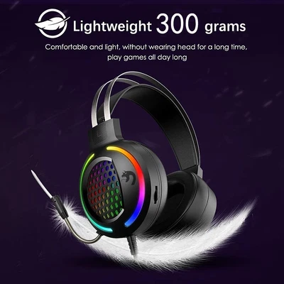 $29.99 • Buy Wired Gaming Headset USB LED Headphones Stereo With Mic For PC Desktop & Laptop