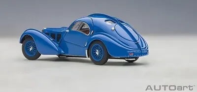 1938 Bugatti Type 57SC Atlantic With Metal Wire-Spoke Wheels Blue 1/43 Diecast • $225