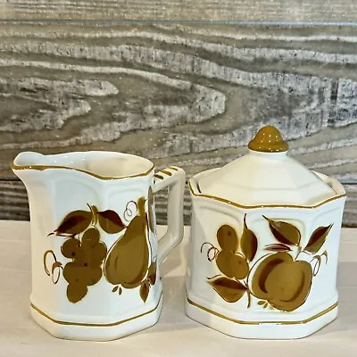 Vintage Mikasa Sugar Creamer Set Terra Stone 7118 • $19.95