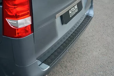 To Fit Mercedes-Benz Vito W447 2015+: Black Anodised Rear Bumper Protector Guard • £52.95