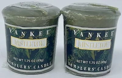 Lot Of 2 Yankee Candle MISTLETOE Sampler Votives 1.75oz RETIRED Old Stock • $9.99