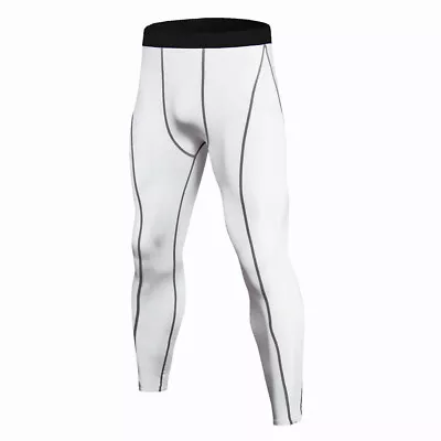 Men Compression Leggings Gym Base Layer Sports Running Pants Botttoms Trousers • $14.29