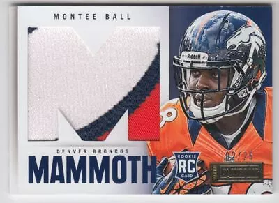 2013 Panini Playbook Rookie Mammoth Materials Prime #29 Montee Ball Jersey /25 • $7