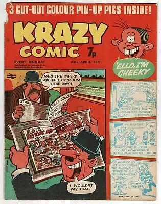 Krazy Comic 23rd April 1977 (Cheeky Buytonic Boy Paws Pongo) - Combined P&P • £1.25