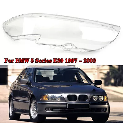 Left Clear Headlight Lens Cover Shell For 1996-2003 BMW E39 Facelift 528i 530i • $34.98