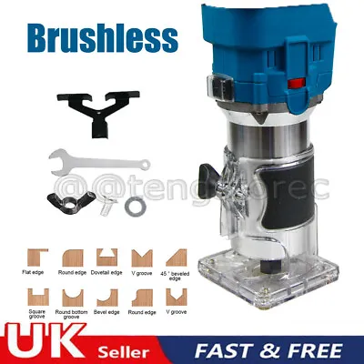 Cordless Brushless Hand Trimmer Router Laminate For Makita 18V Li-ion LXT400 UK • £43.70