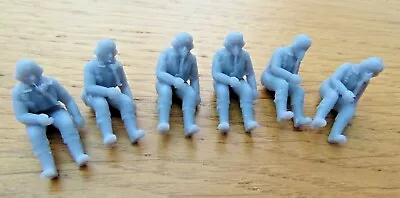 £7.97 • Buy 6 X Model Resin 1/72 Scale WW2 RAF Pilot Figures. Hi Res Grey .Made In The UK