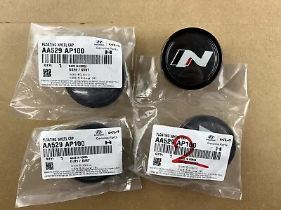 Genuine Hyundai N Line Logo Floating Wheel Center Hub Cap Set Of 4 Veloster N • $240