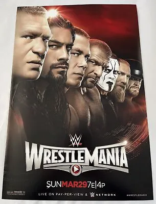 WWE Wrestlemania 31 Poster (2015) - 12x18 Inches STING CENA REIGNS TRIPLE H • $15.99