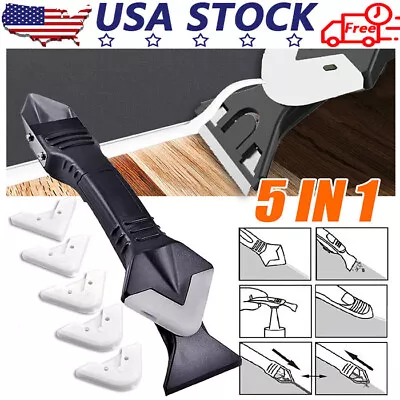 5 In 1 Silicone Sealant Remover Tool Kit Set Scraper Caulking Mould Removal US • $5.67