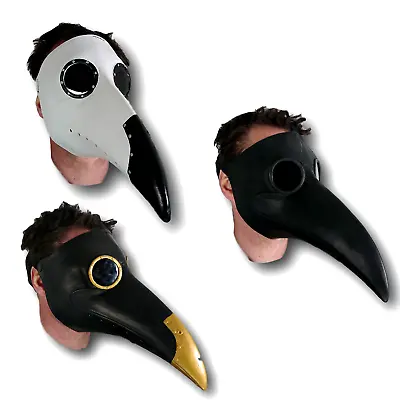 £18.97 • Buy Plague Doctor Mask Long Nose Latex Masks Steampunk Bird Crow Halloween Accessory